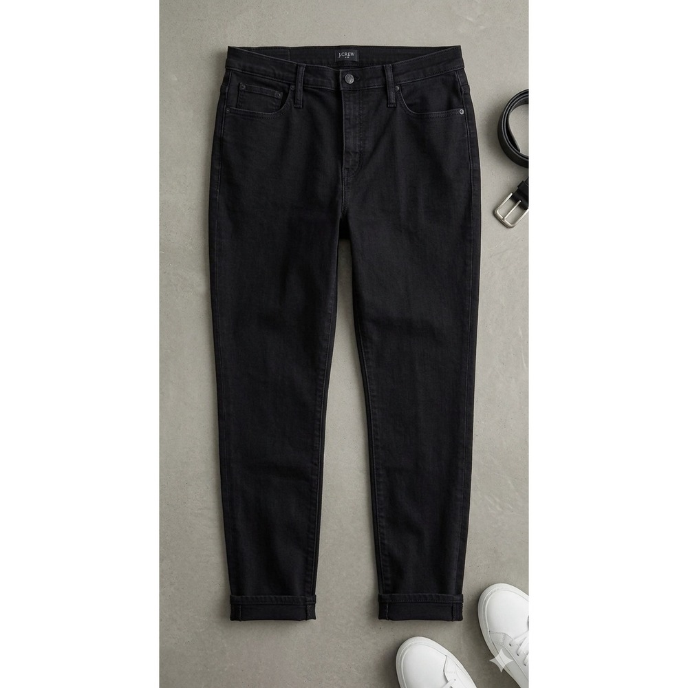 J. Crew 10" High-Rise Skinny Jeans Women's Size 33 Black Denim 36x27